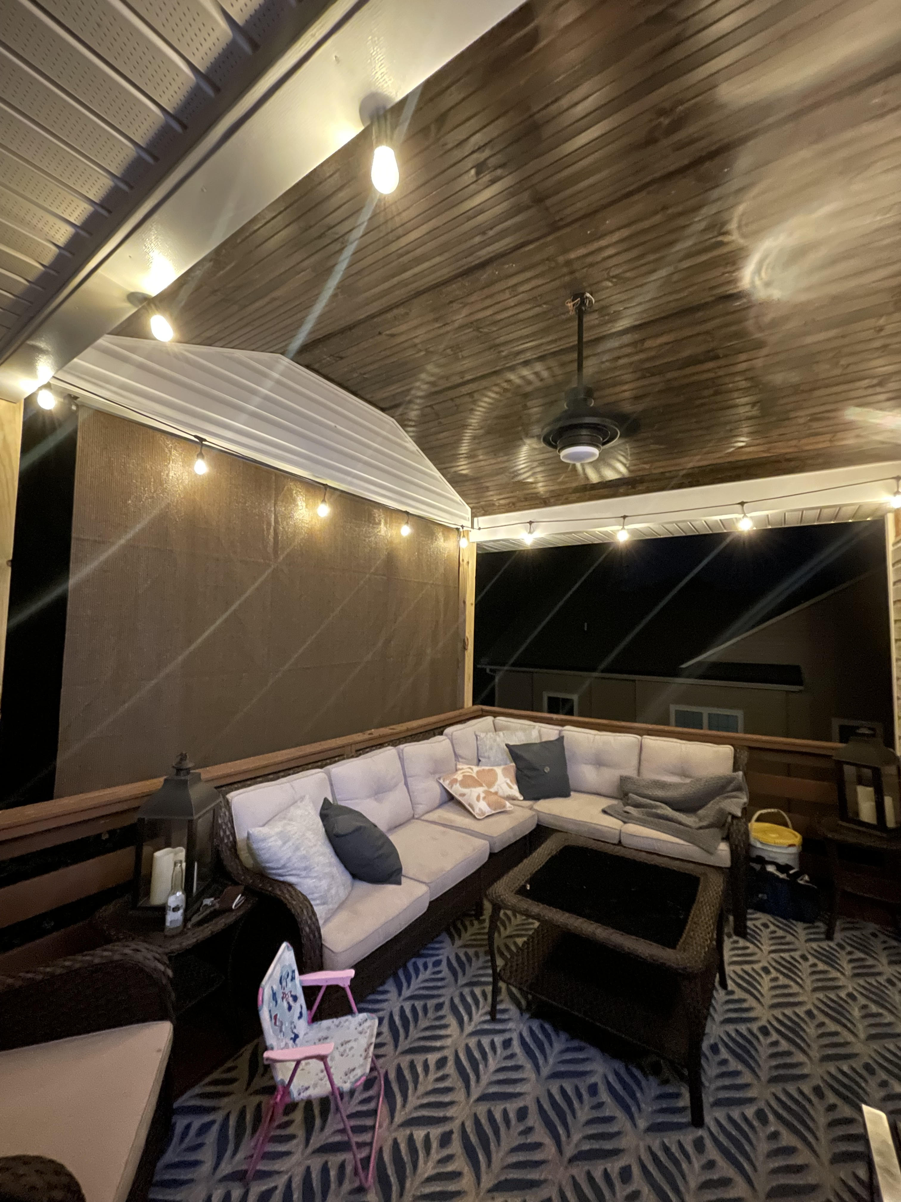 Finished Covered Porch